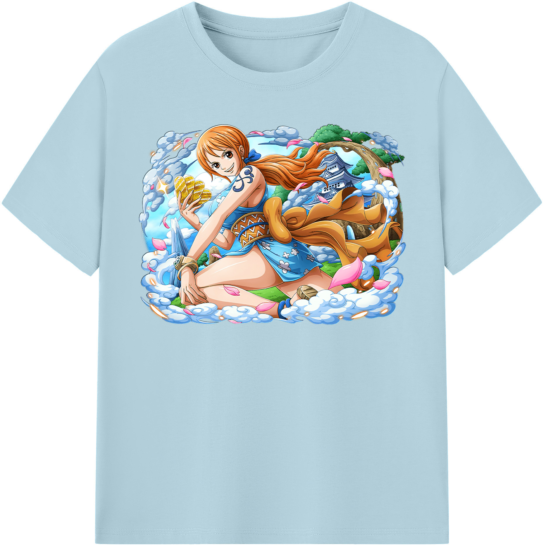 ワンピース ナミ ONE PIECE Nami 綿100％半袖Tシャツ（フロントプリント）